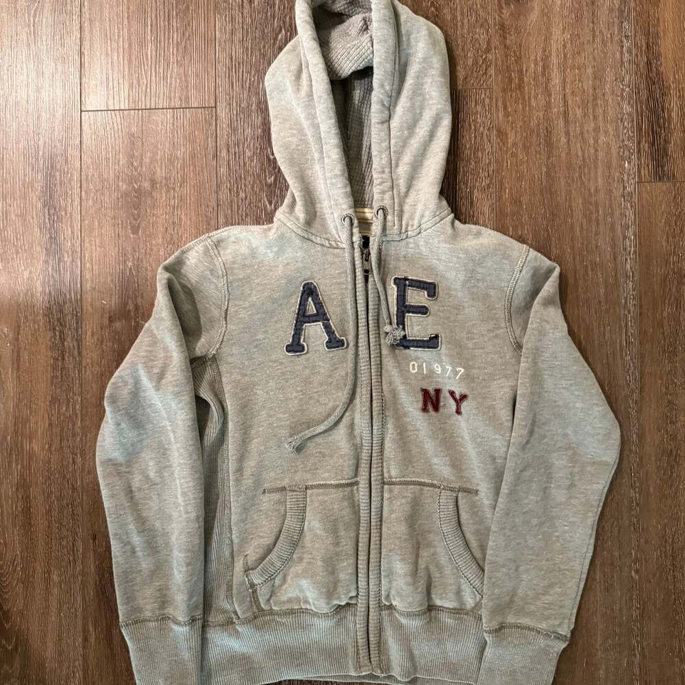 men’s y2k american eagle embroidered logo zip up jacket